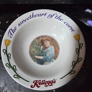Vintage Kellogg's Collector Cereal Bowl Sweetheart Of The Corn Ceramic Bowl